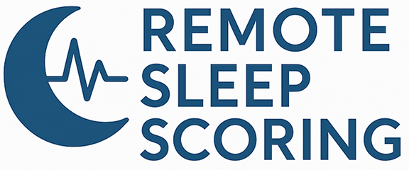 Remote Sleep Scoring logo with crescent moon.